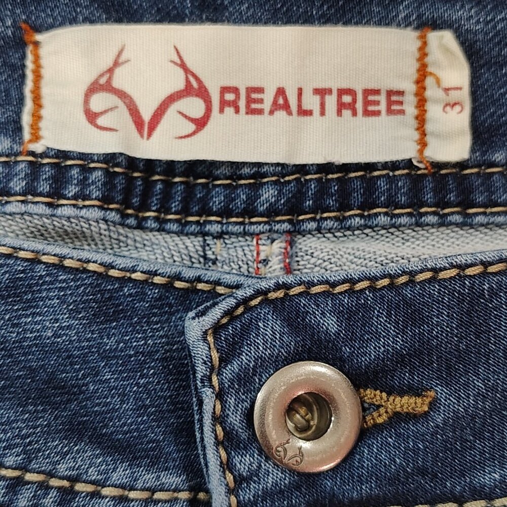 Real Tree Jeans Womens Size 31 Blue Mid Rise Stretch Slim Straight Cut Denim - Picture 7 of 16